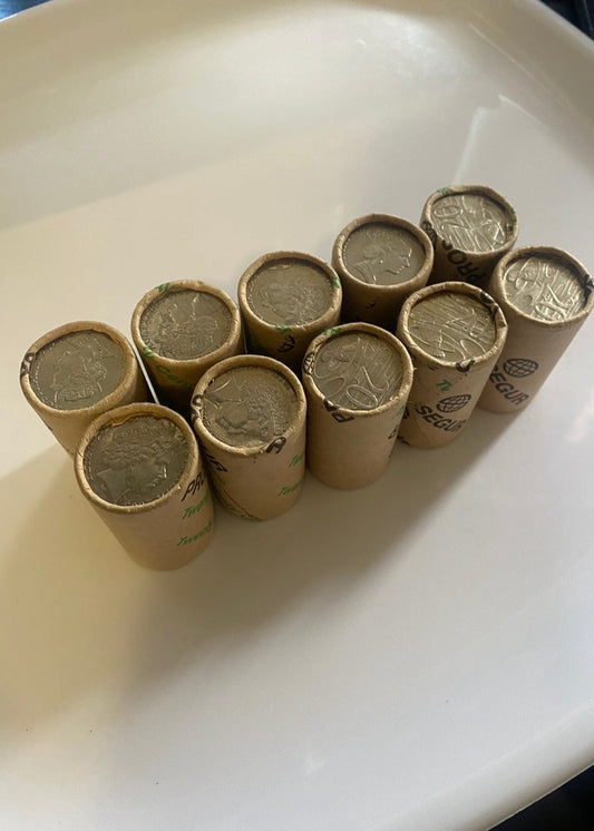 Bundle of 10 x 20 Cent Coin Rolls