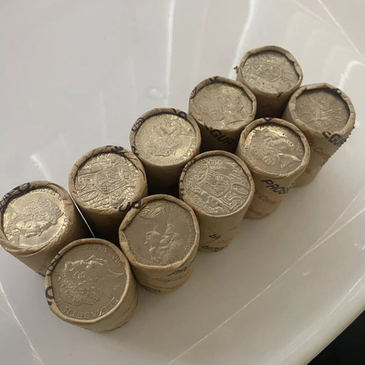 Ten Coin Rolls of 50 cent denomination